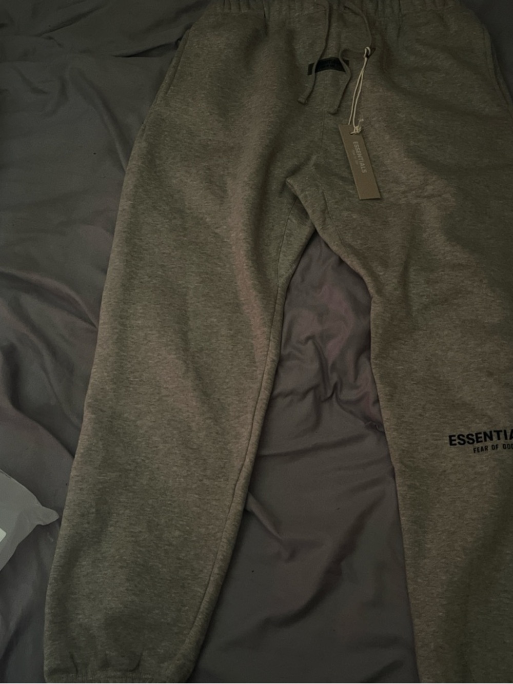 Fear of God Essentials Men's Gray Drawstring Jogger Sweatpants